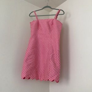 I Heart Ronson Polka Dot Scalloped Dress